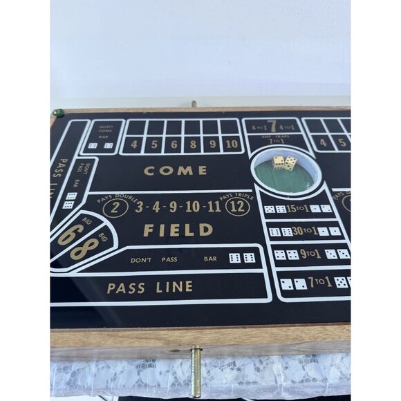 Vintage 1950s Cupaluck Mechanical Craps Dice Tabletop Game Complete Set Box - Picture 12 of 13